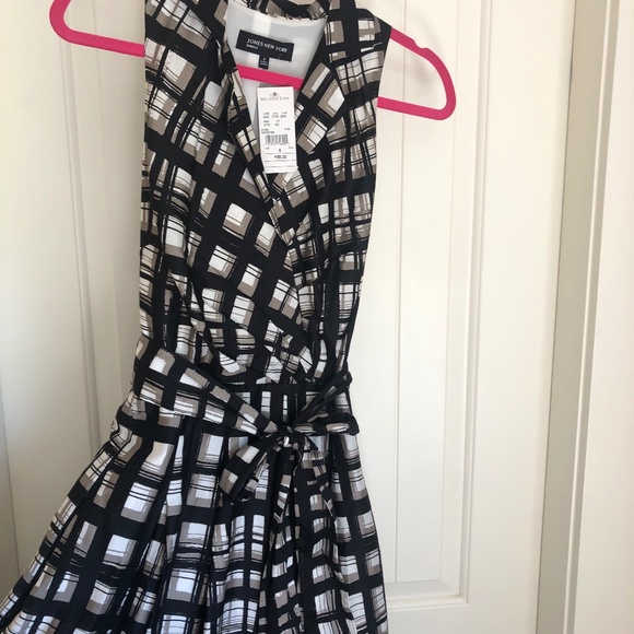 NWT Jones New York Fit & Flare Collared Wrap Dress - Picture 3 of 9